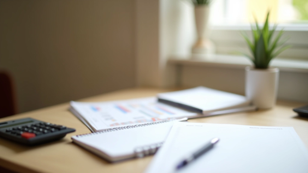 Espace de travail organisé pour la planification budgétaire familiale