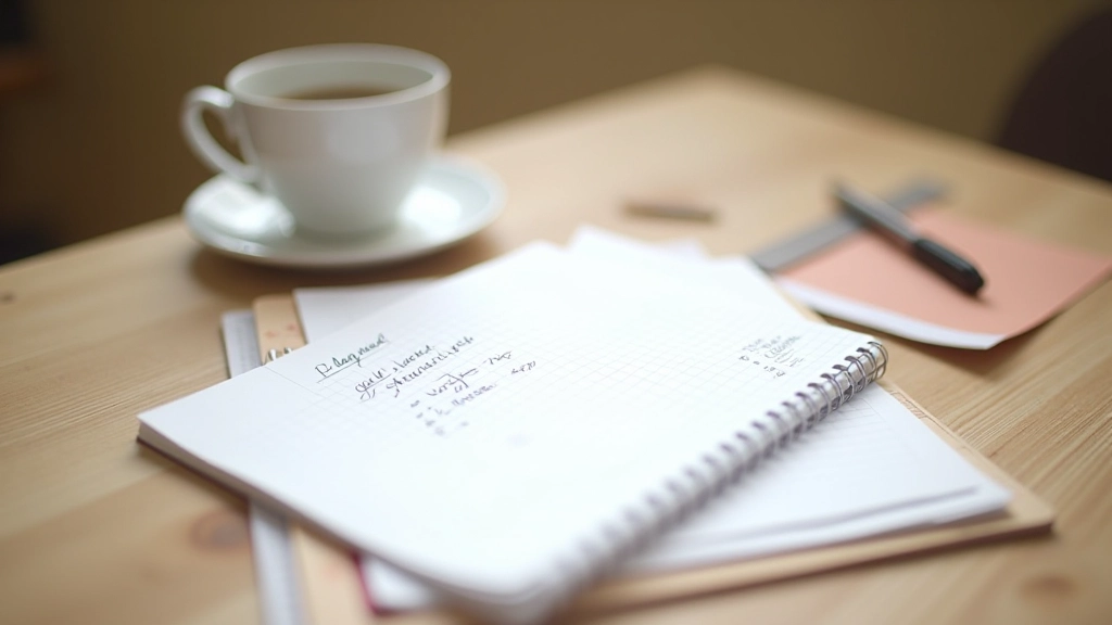 Bloc-notes avec analyse de budget mensuel et ajustements notés