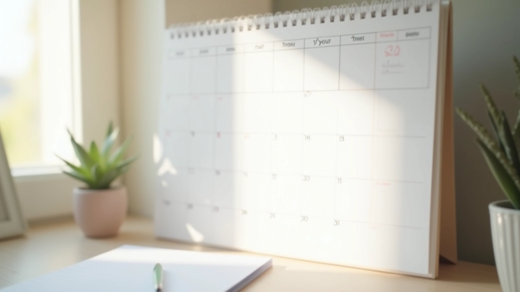 Calendrier avec dates marquées et notes sur les cycles de paie
